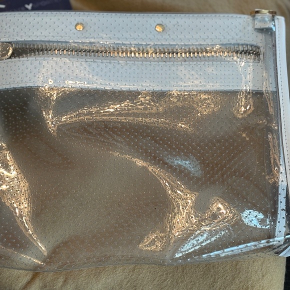 Fenix Sportier Front Row Bag - White Leather / Clear PVC / Gold Hardware - Picture 7 of 11